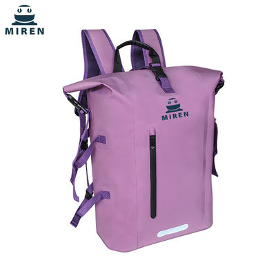 500D PVC مواد ضد آب کیف خشک کوله پشتی بنفش رنگ 30 لیتر ظرفیت